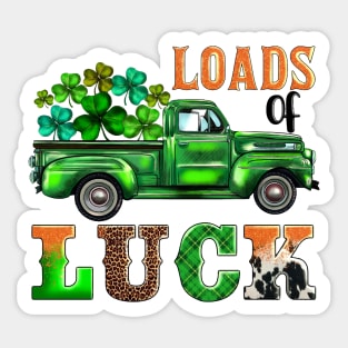 Loads of Luck Truck Shamrocks Toddler St Patrick's Day Fun Sticker